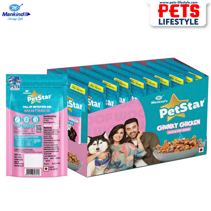 Mankind PetStar Chunky Chicken Adult Gravy – 120gm
