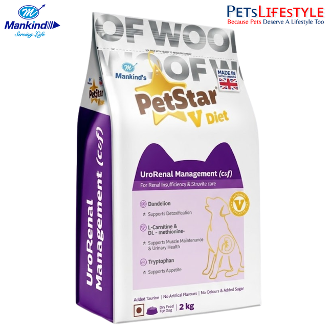 Mankind's PetStar V Diet UroRenal Management For Renal Insufficiency & Struvite Care Dry Dog Food