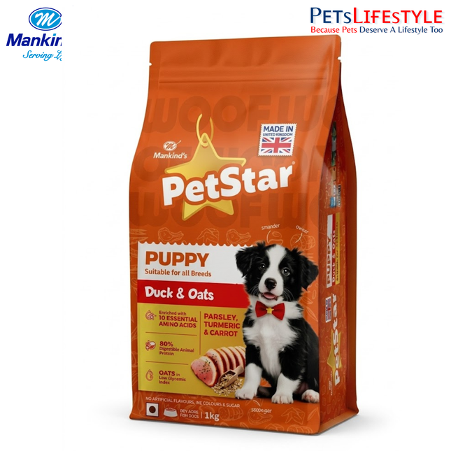 Mankind PetStar Puppy Duck & Oats Dry Dog Food