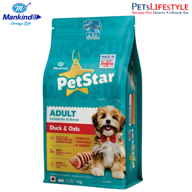 Mankind PetStar Adult Duck & Oats Dry Dog Food