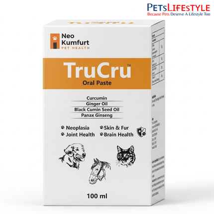 TRUCRU – Curcumin, Ginger & Black Cumin Seed Oil Oral Paste for Dogs, Cats & Horses