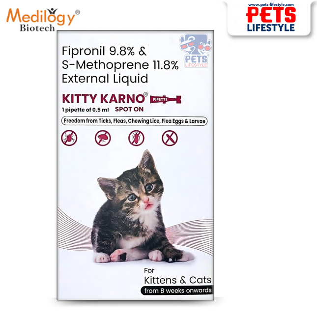 Medilogy Kitty Karno Spot-On for Cats & Kittens (0.5 ml Pipette)