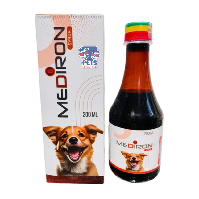 Medilogy MEDIRON Syrup Advanced Hematinic Feed Supplement for Dogs & Cats ( 200ml )