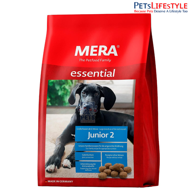 MERA Essential Junior 2 Dry Dog Food pack for young dogs
