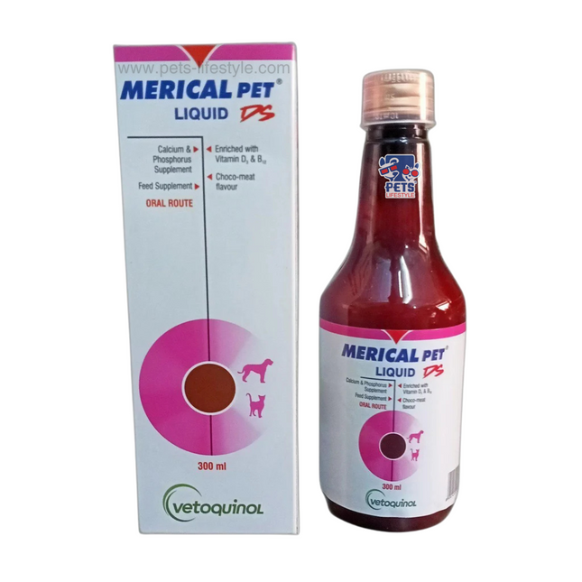 Merical Pet Liquid DS – Calcium and Phosphorus Supplement for Pets (300 ml)