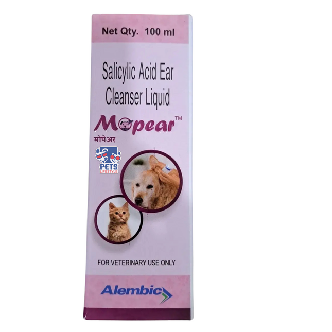 Alembic Mopear Ear Cleanser (Salicylic Acid) for Dogs & Cats