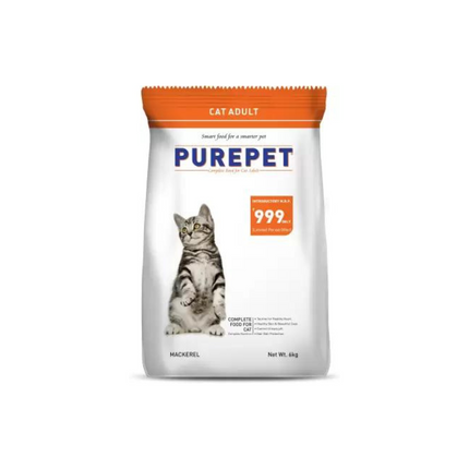 Purepet Dry Cat Adult Food Mackeral Flavour