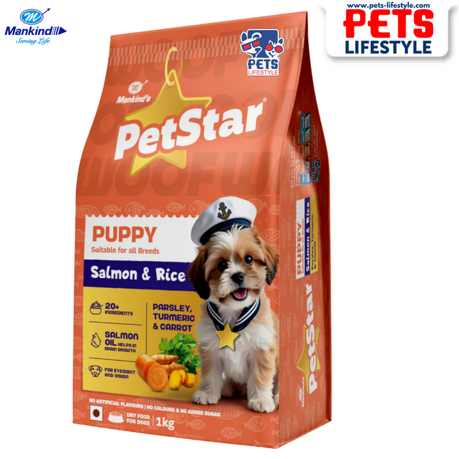 Mankind Petstar Salmon & Rice Puppy Dog Dry Food