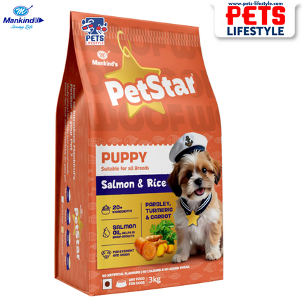 Mankind Petstar Salmon & Rice Puppy Dog Dry Food