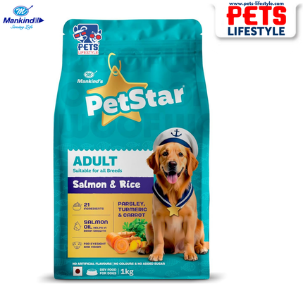Mankind Petstar Salmon & Rice  Adult Dog Dry Food