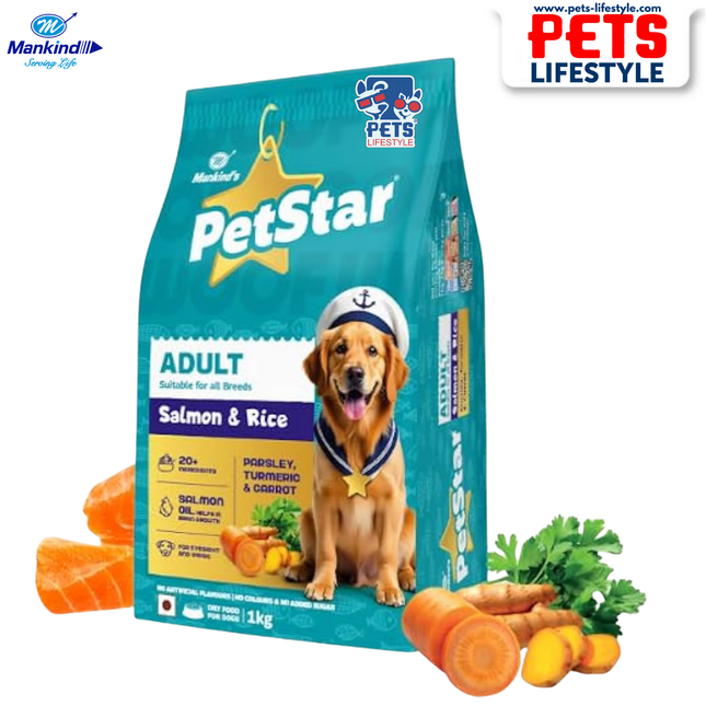 Mankind Petstar Salmon & Rice  Adult Dog Dry Food
