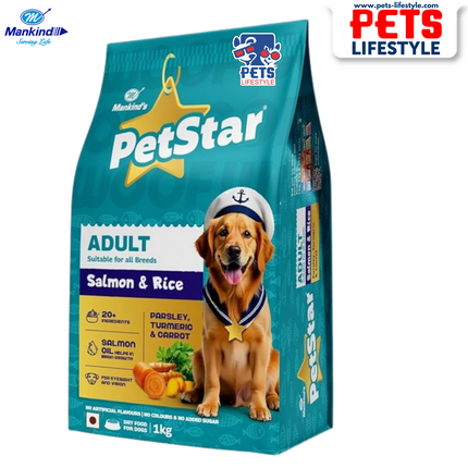 Mankind Petstar Salmon & Rice  Adult Dog Dry Food