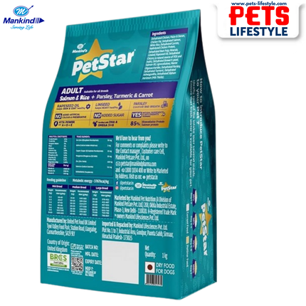 Mankind Petstar Salmon & Rice  Adult Dog Dry Food