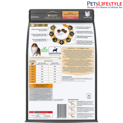 PURINA PRO PLAN Essential Health Medium Adult Dry Dog Food 1kg (Buy 1 Get 1 Free)