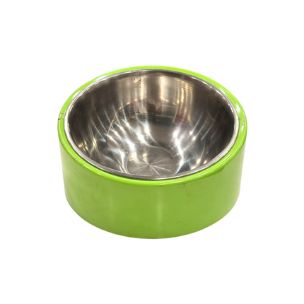 Canine Desk Melamine (L) Bowl For Dogs & Cats (SLAN) Green