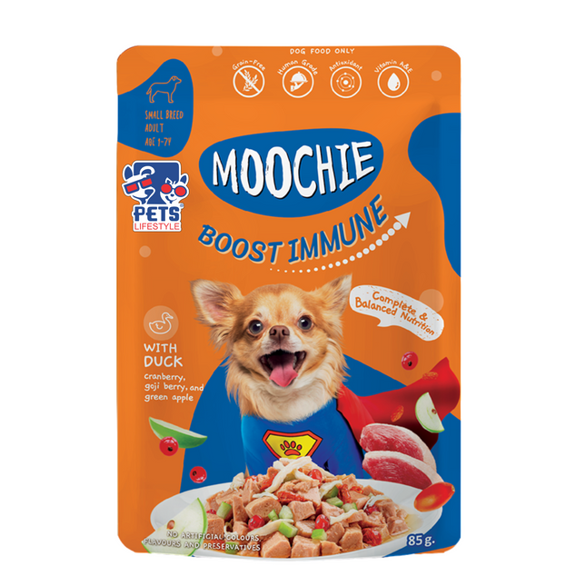 Moochie Boost Immune, With Duck Meat Gravy Wet Dog Food Adults