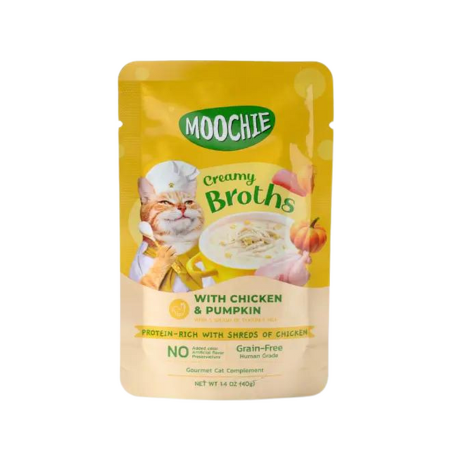 Moochie Creamy Broth with Chicken and Pumpkin Wet Cat Food