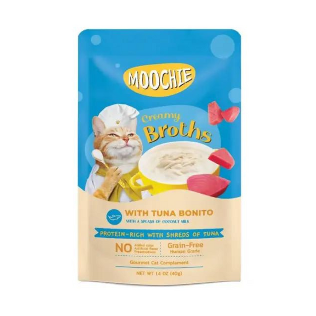 Moochie Creamy Broth with Tuna Bonito Wet Cat Food