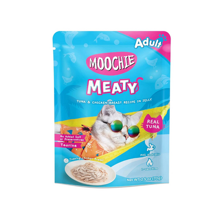 Moochie MEATY Tuna & Chicken Breast Recipe in Jelly for Adult Cats