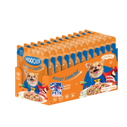 Moochie Boost Immune, With Duck Meat Gravy Wet Dog Food Adults