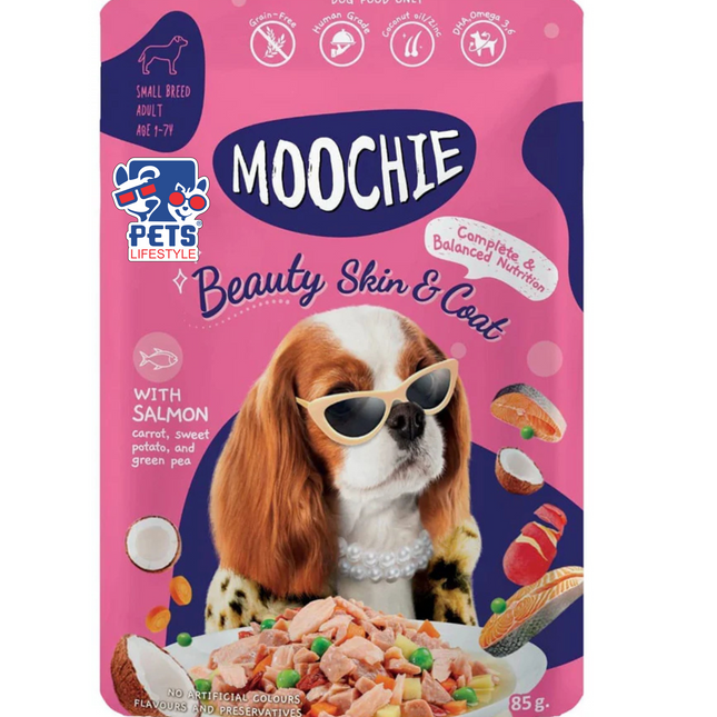 Moochie Beauty Skin and Coat With Salmon  Wet Dog Food