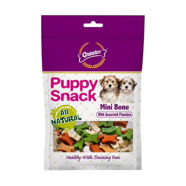 GNAWLERS Chicken Puppy Mini Snack Bone for Baby Dog Treat, 250 g