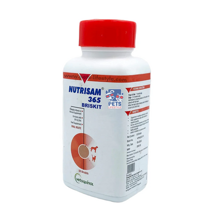 Vetoquinol Nutrisam 365 Briskit Tablets  (50 Briskit )