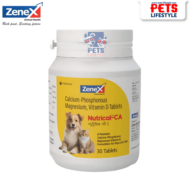 Zenex Nutrical-CA (Veterinary Calcium Supplement for Pets) 30 Tabs