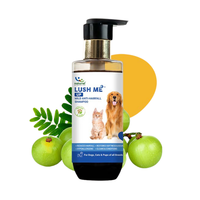 Natural Remedies Lush Me Up Anti Hairfall Shampoo 175 ml for Dogs and Cats 
