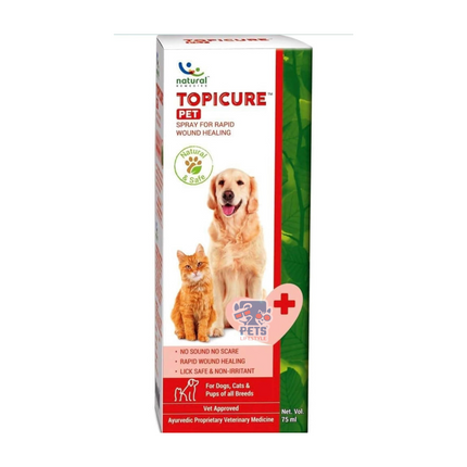 Natural Remedies Topicure Pet Wound Healing Spray for Dogs and Cats