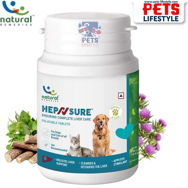 Natural Remedies HepNsure – Comprehensive Liver Support Supplement for Dogs and Cats
