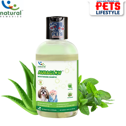 Natural Remedies Auraglow Moisturizing Shampoo for Dogs and Cats