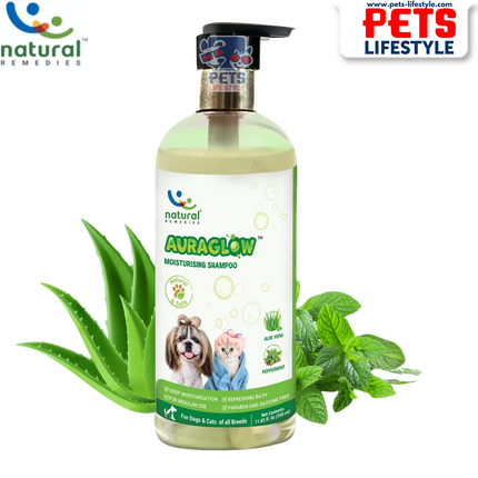 Natural Remedies Auraglow Moisturizing Shampoo for Dogs and Cats