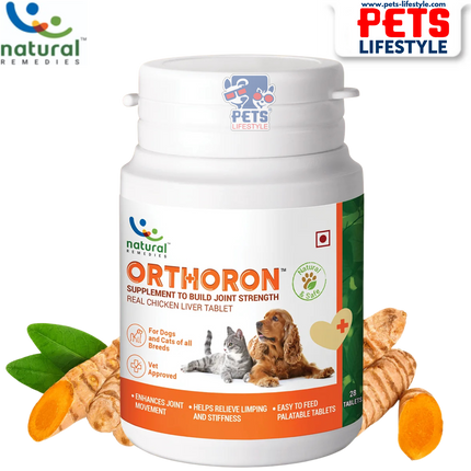 Natural Remedies Orthoron Joint Supplement Tablet for Dogs and Cats (28 Tabs)