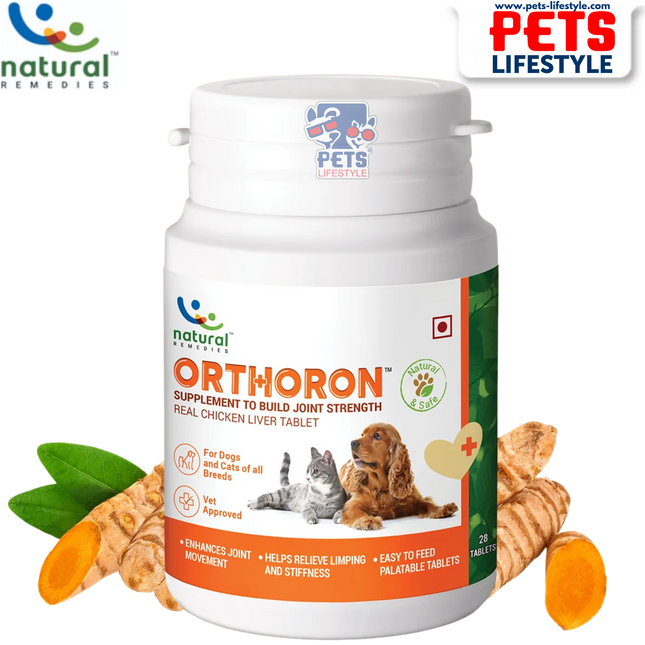 Natural Remedies Orthoron Joint Supplement Tablet for Dogs and Cats (28 Tabs)
