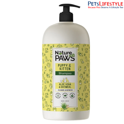 NaturePAWS Puppy & Kitten Shampoo & Conditioner with Aloe Vera, Cucumber & Oatmeal