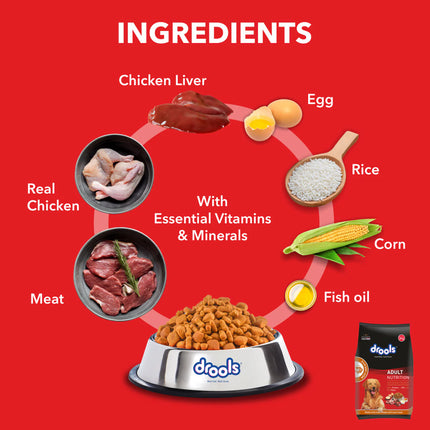 Drools Adult Nutrition – Meat & Rice Adult Dog Food