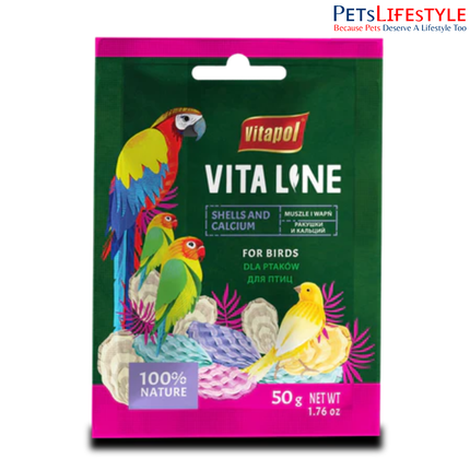 Vitapol Vitaline Feed Supplement Shell & Lime for Birds 50g