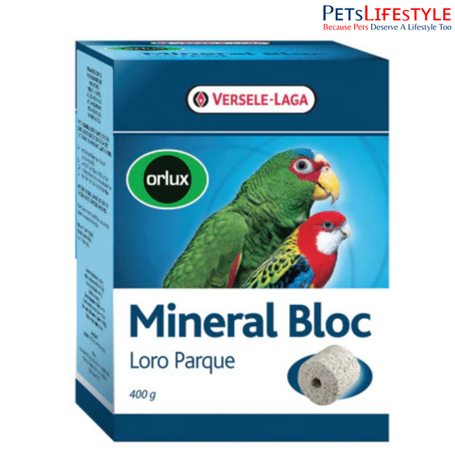 Versele Laga Orlux Mineral Clay Bloc LP for Parrots & Big Parakeets 400 g