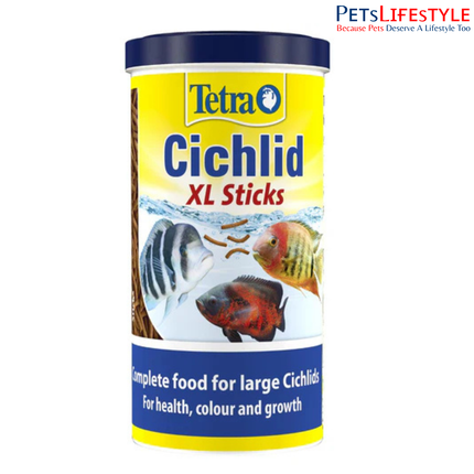 Tetra Cichlid XL Sticks Complete Food for Large Cichlids High Protein Diet for Health, Colour & Growth 320 Gram