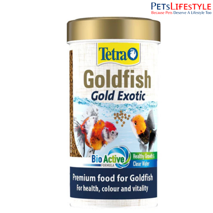 Tetra Goldfish Gold Exotic Premium Granules for Goldfish Health, Colour & Vitality BioActive Formula 80 Gram