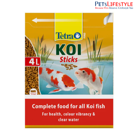 Tetra Pond Koi Sticks Complete Food for Koi Fish Health, Colour Vibrancy & Clear Water 650 Gram