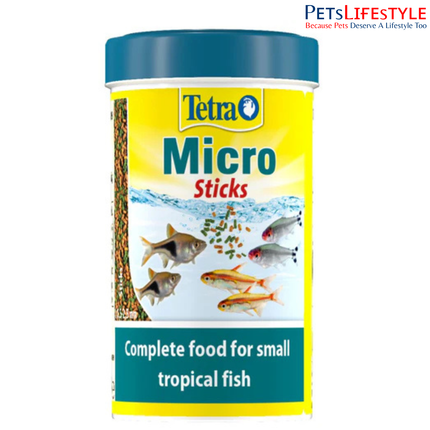 Tetra Micro Sticks Fish Food for Small Tropical Fish Colour, Growth & Clear Water 45 Gram (Buy 1 Get 1 Free)