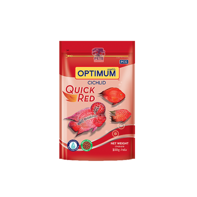 Optimum Cichlid Quick Red Fish Food - 100 gm