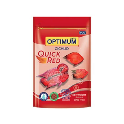 Optimum Cichlid Quick Red Fish Food - 300 gm