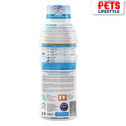 Oralade Advanced GI+  Oral Rehydration & Gut Support (500ml)