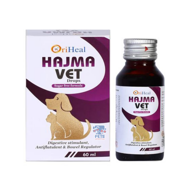 OriHeal Hajma Vet Drops For Dogs Pups & Cats 60 ML