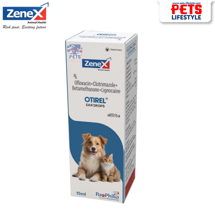 Otirel Ear Drops for Dogs & Cats – Antibacterial, Antifungal, Anti-inflammatory (15 ml)