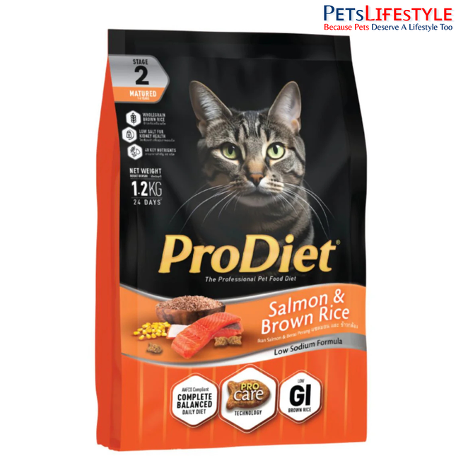 ProDiet Salmon & Brown Rice Dry Cat Food 1.2kg