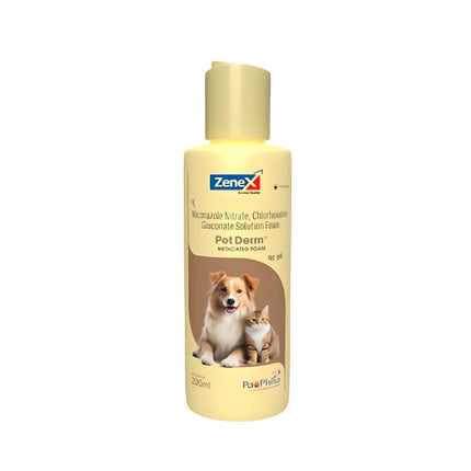 Pet Derm Medicated Shampoo 200ml – For Fungal & Bacterial Skin Infections in Dogs & Cats